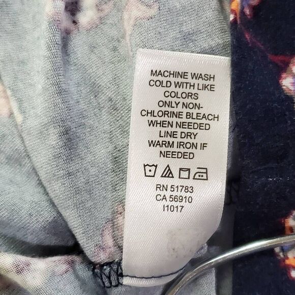 Maurices Sleeveless Floral Swing Dress Navy Criss Cross Back Women’s Size M Rayo - Picture 8 of 9